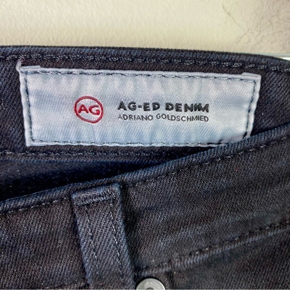 AG Adriano Goldschmied The Prima Cigarette Leg‎ Black Distressed Jeans Size 29 R - Picture 9 of 11
